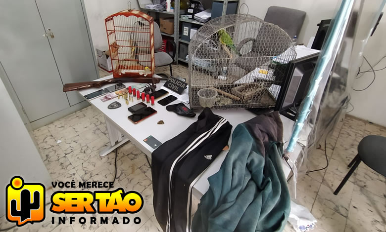 Polícia Civil apreende armas e droga durante cumprimento de mandados em Pombal