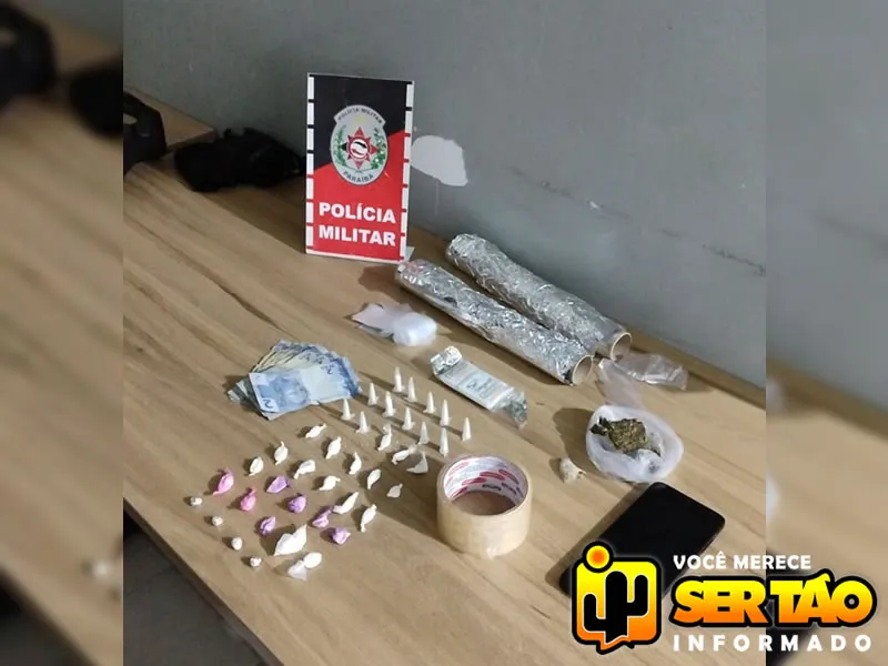 ROTAM prende mulher com drogas durante rondas na cidade de Nazarezinho