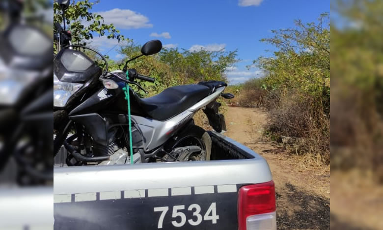 Moto roubada é recuperada pela Polícia Militar no município de Sousa