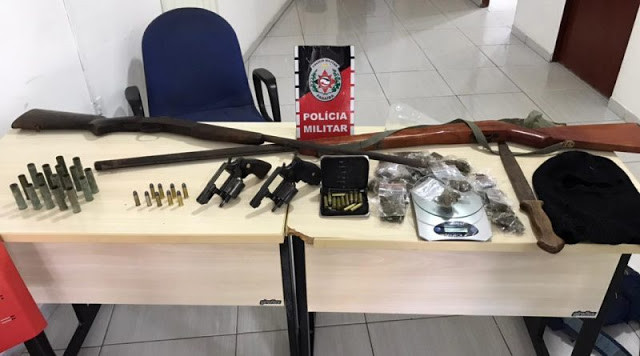 Homem é preso com arma de fogo, munições e drogas no Sertão da Paraíba