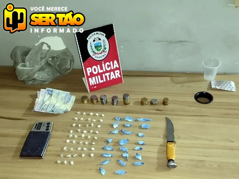 ROTAM prende homem com tornozeleira eletrônica por tráfico de drogas em Sousa