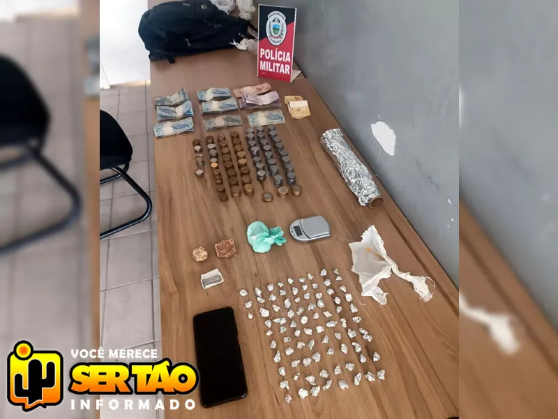 ROTAM prende mulher com grande quantidade de drogas, em Sousa
