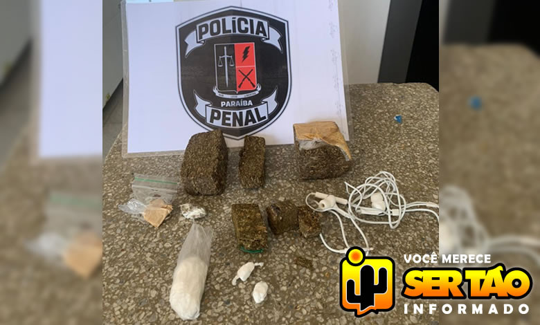 Policiais penais apreendem drogas arremessadas para o interior da Colônia Penal Agrícola de Sousa
