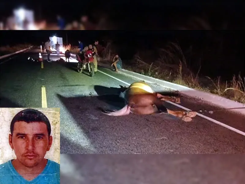 Motociclista morre após colidir com cavalo solto na PB-400, em Cajazeiras