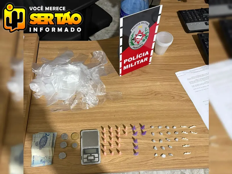 ROTAM apreende drogas após fuga de suspeito na cidade de Sousa