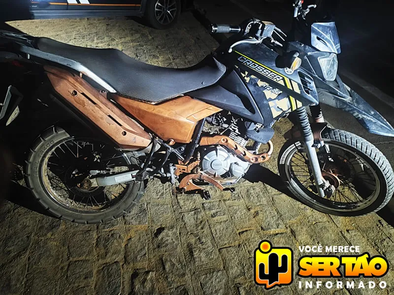 Polícia Militar recupera motocicleta furtada na cidade de Sousa