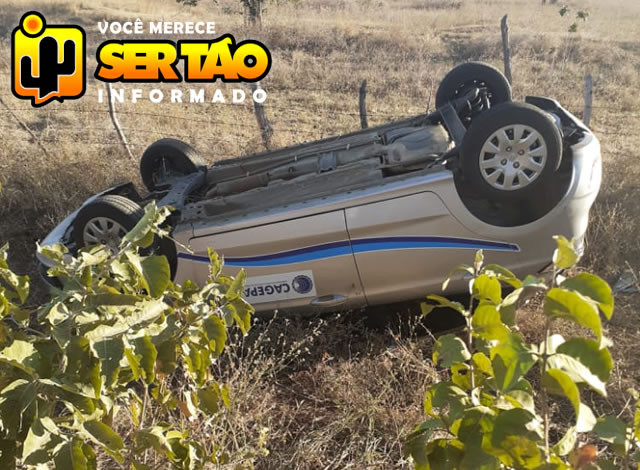 Acidente com carro da Cagepa deixa pessoas feridas no município de Sousa