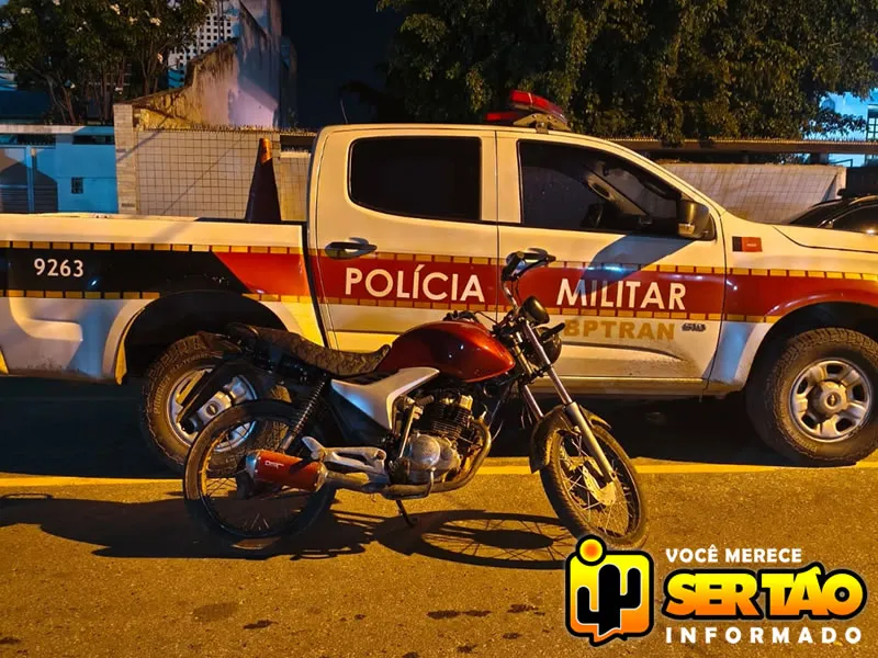 Motocicleta adulterada é apreendida pela Polícia Militar em Nazarezinho