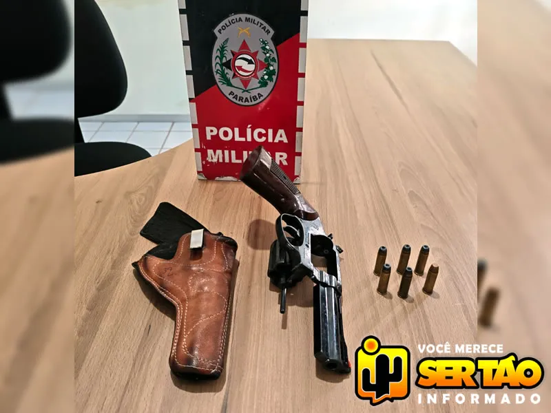 Polícia Militar prende homem com revólver em posto de combustíveis na cidade de Sousa