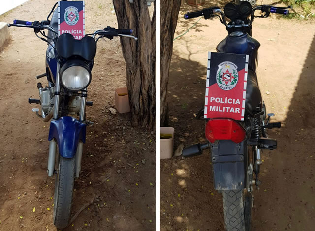 Adolescente é apreendido com moto roubada na zona rural de Pombal