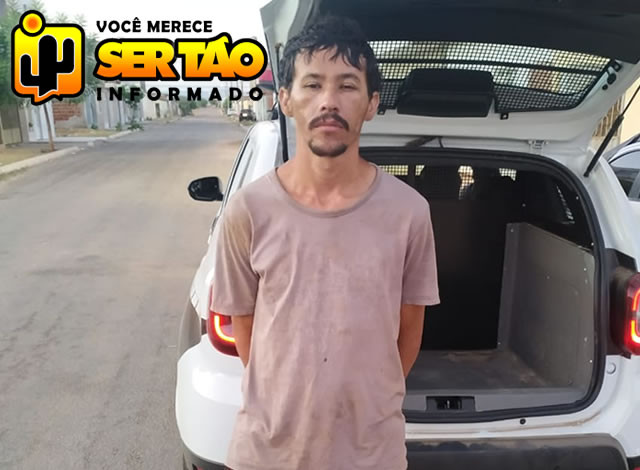 VÍDEO: Jovem é preso tentando furtar cabos e fios telefônicos na cidade de Sousa