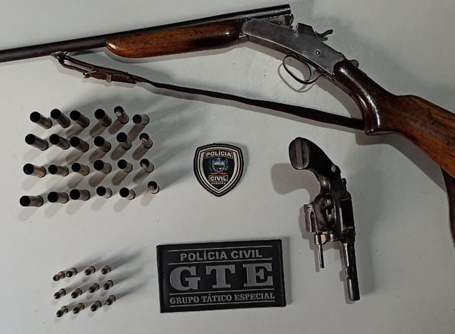 Em São Bento: Polícia Civil apreende armas e prende suspeito de matar o próprio irmão