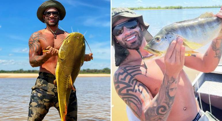 Gusttavo Lima pesca peixe de mais de 30 kg no rio Aragua