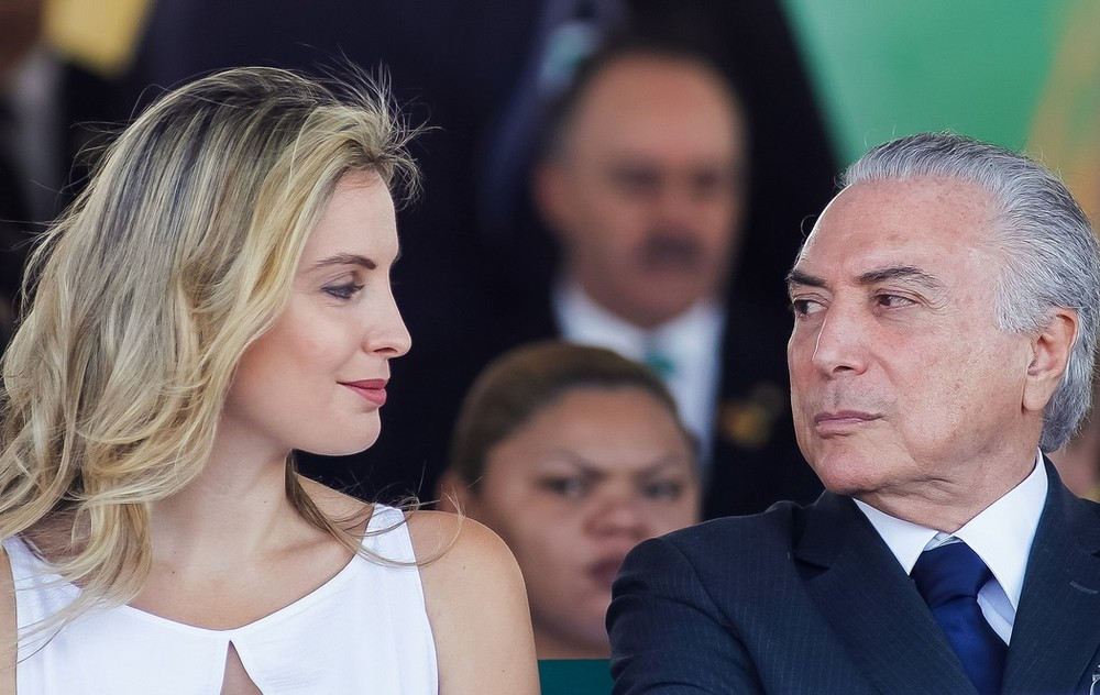 Marcela Temer e o ex-presidente Michel Temer (Foto: Beto Barata/PR)
