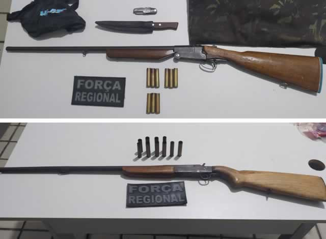 Polícia Militar apreende duas armas de fogo na zona rural de Paulista