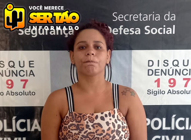 Segunda acusada de praticar roubo é presa por força de mandado de prisão na cidade de Sousa