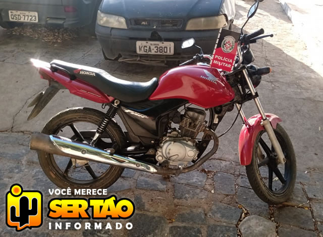 Polícia Militar apreende moto com chassi adulterado após abordagem na cidade de Sousa