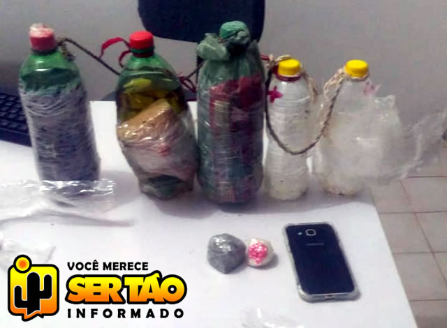Adolescente é levado à delegacia após tentar arremessar drogas e bebida alcoólica para a Colônia Penal Agrícola de Sousa
