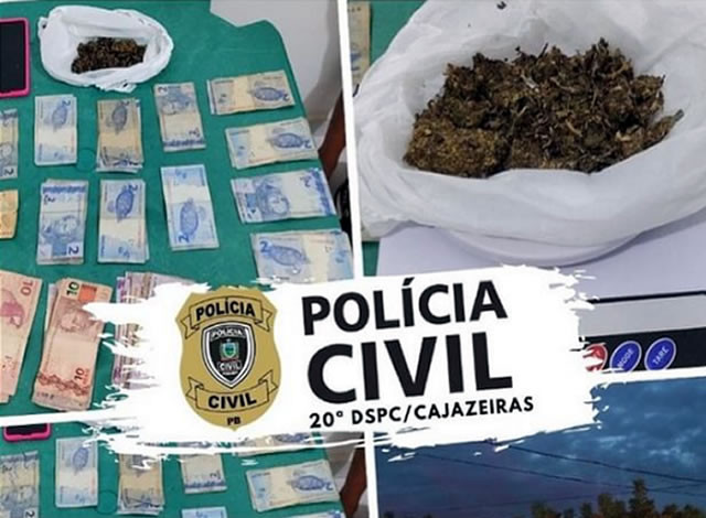 Jovem é presa pela Polícia Civil após ser flagrada com droga em São José de Piranhas