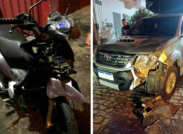 Acidente de trânsito envolvendo caminhonete e moto deixa jovem sem vida em São Bento
