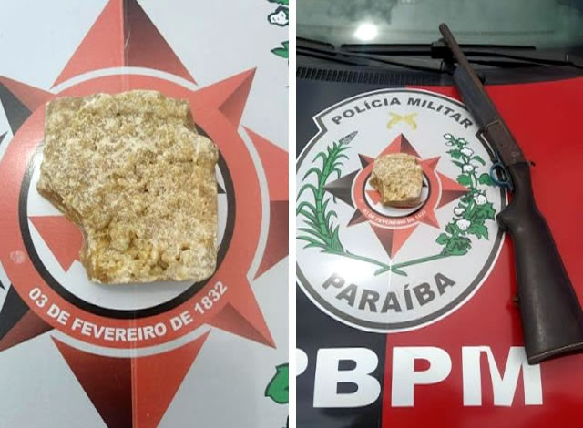 Adolescente, suspeita de posse de arma de fogo e de entorpecente é apreendida pela polícia militar em São José de Piranhas
