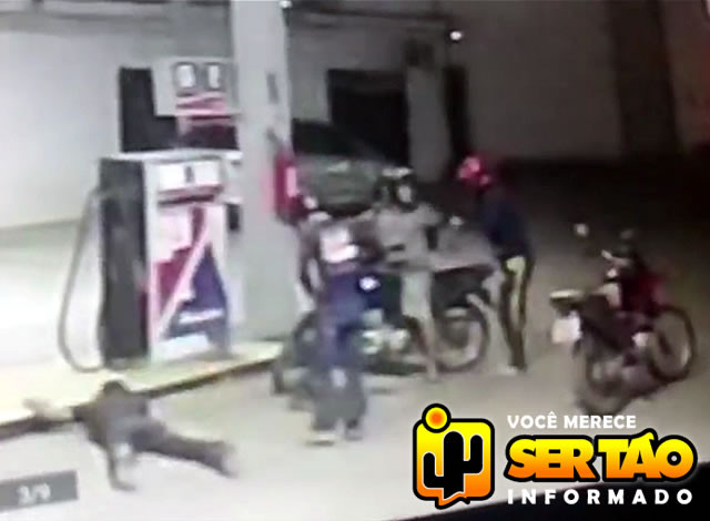VÍDEO: Bandidos armados praticam roubo em posto de combustíveis na BR-230, em Sousa