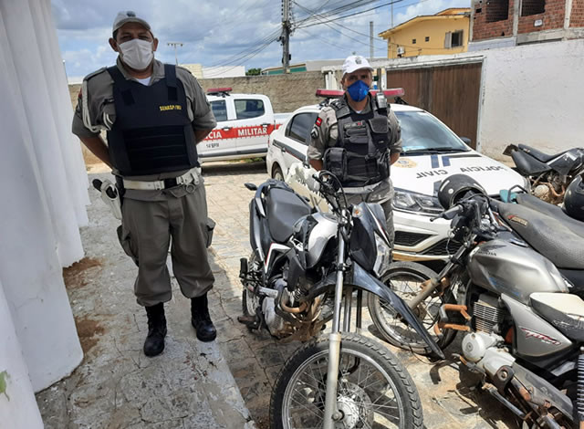 Policiamento de Trânsito recupera moto de comerciante, tomada por assalto em Sousa