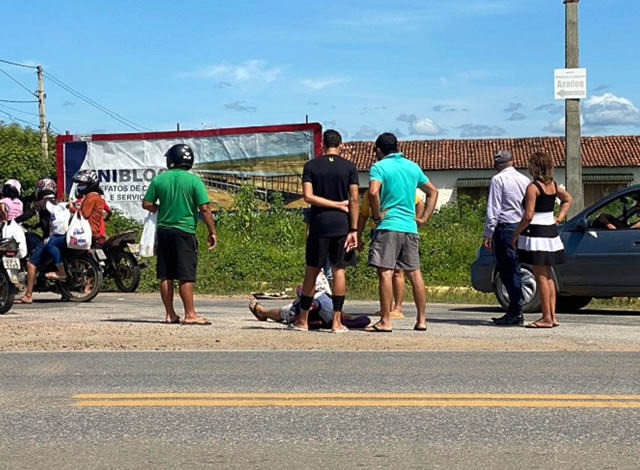 Colisão entre motos deixa homem ferido na BR 230, na cidade de Sousa