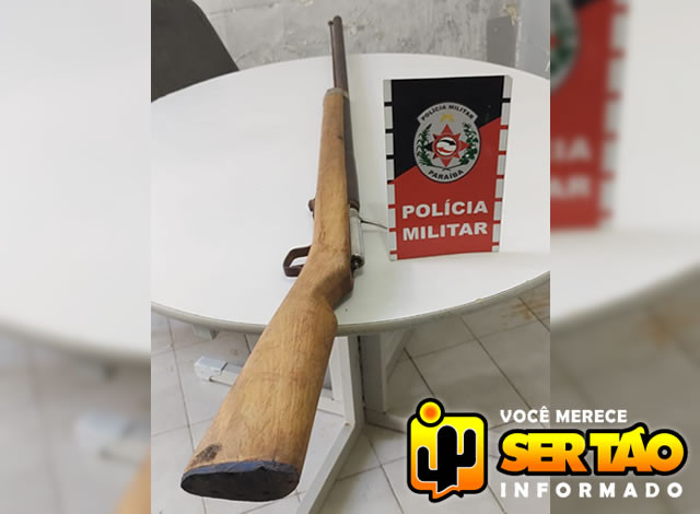 Polícia Militar apreende espingarda durante rondas na zona rural de Sousa
