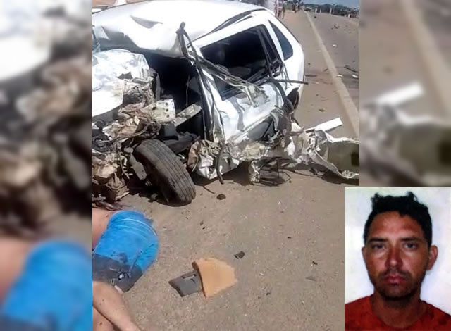 Colisão entre carro e caminhão deixa homem morto na BR-230, em Cajazeiras