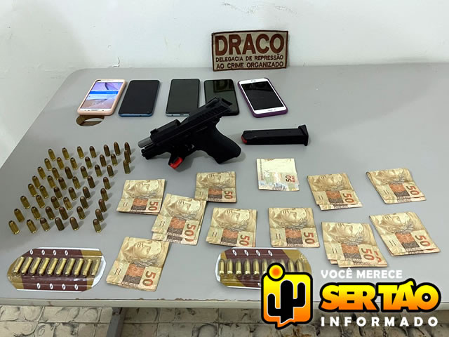 DRACO prende mulher suspeita de traficar armas e drogas na cidade de Pombal