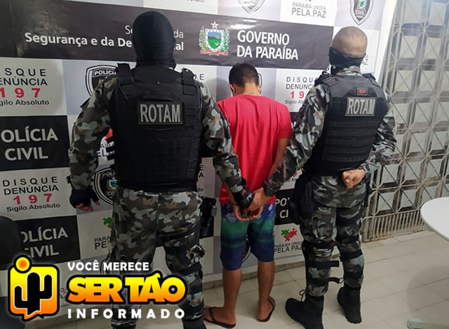 ROTAM prende homem por força de mandado de prisão na cidade de Sousa
