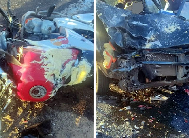 Colisão entre carro e moto deixa homem sem vida no município de Cachoeira dos Índios