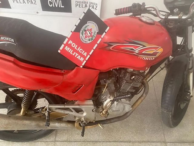 Polícia Militar apreende motocicleta adulterada na cidade de Brejo do Cruz