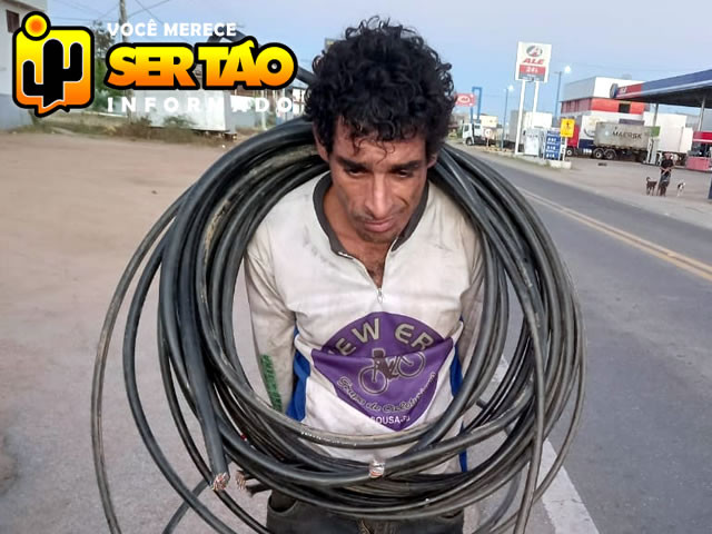 Homem é preso após furtar fios telefônicos na cidade de Sousa