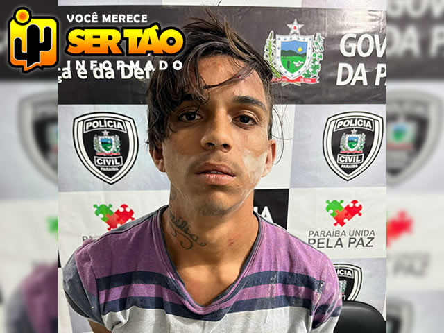 PM prende jovem acusado de tentar arremessar drogas e objetos para o interior da Colônia Penal de Sousa