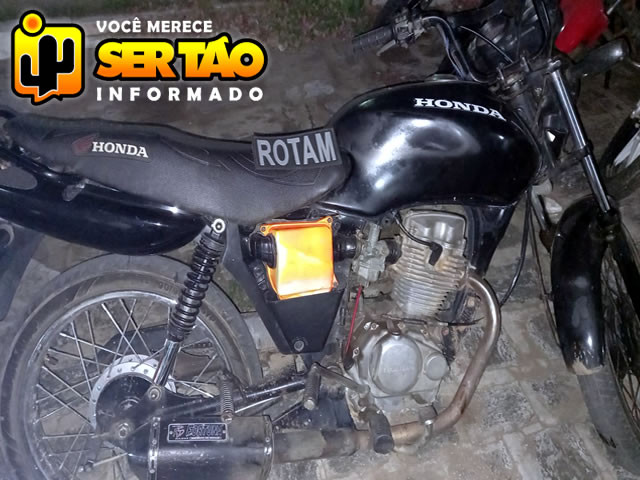 ROTAM apreende moto com sinais de adulteração na cidade de Marizópolis