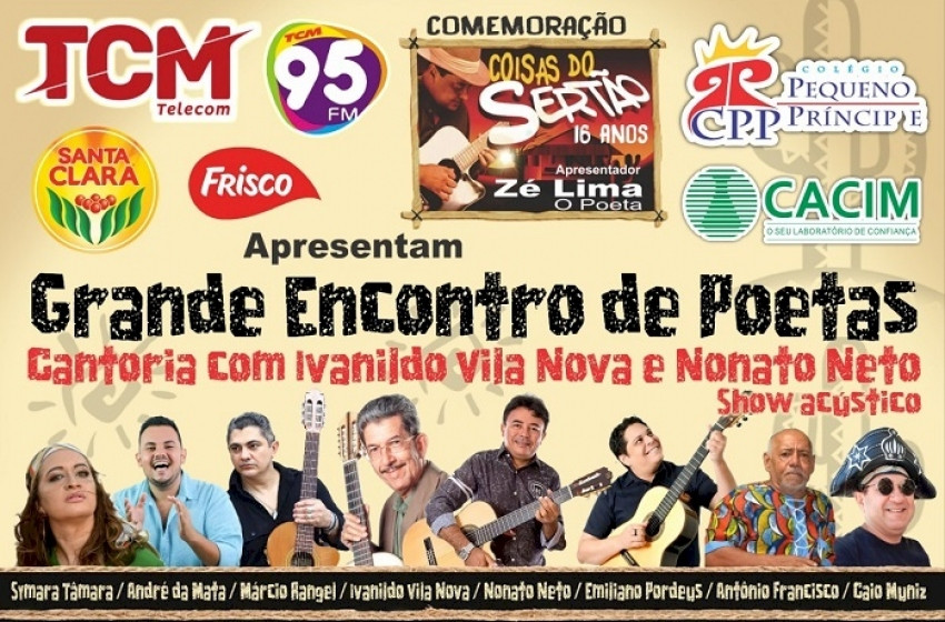 Em Mossoró, cantor e compositor sousense, Emiliano Pordeus, participará de encontro de poetas