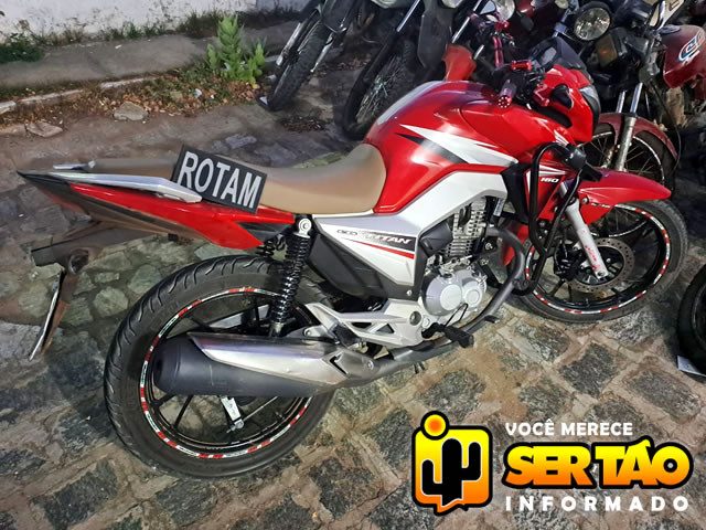 ROTAM recupera moto com restrição de roubo no município de Sousa