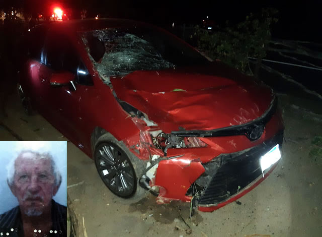 Idoso morre após ser atropelado por carro na BR-230, em Cajazeiras; corpo da vítima foi dilacerado