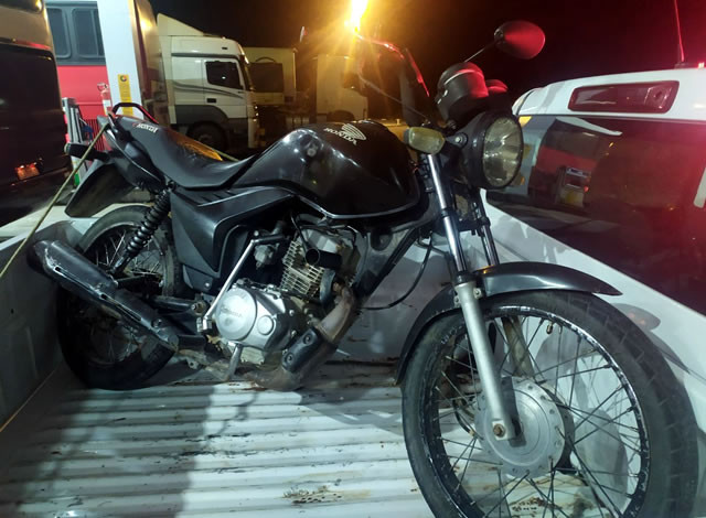 Moto furtada em Pombal é recuperada pela Polícia Militar em Aparecida