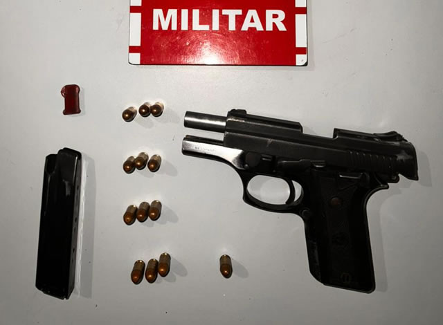 Polícia Militar apreende pistola e prende suspeitos de tentativa de roubo em Brejo do Cruz