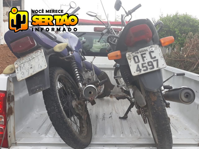 Polícia Militar recupera 3 motos com restrições de furto na cidade de Sousa