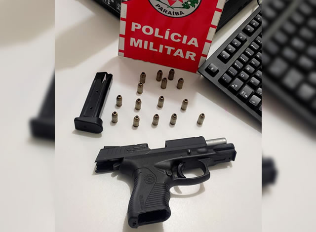Agricultor é conduzido à delegacia após ser flagrado com pistola em São José da Lagoa Tapada