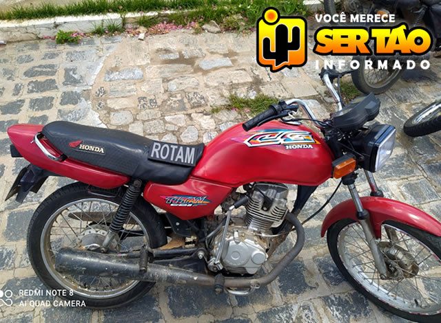 Moto com chassi adulterado é apreendida pela ROTAM na cidade de Sousa