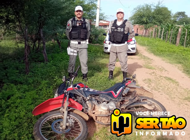 Policiamento de Trânsito recupera moto tomada por assalto no município de Sousa