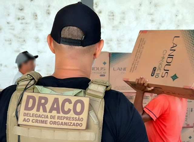 Em Sousa: DRACO prende quatro pessoas e apreende milhares de maços de cigarros contrabandeados