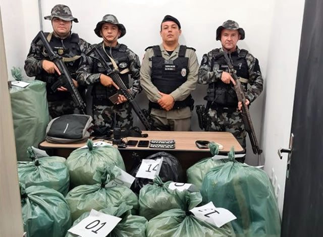 Polícia Militar apreende mais de 200 kg de maconha na região de Cajazeiras