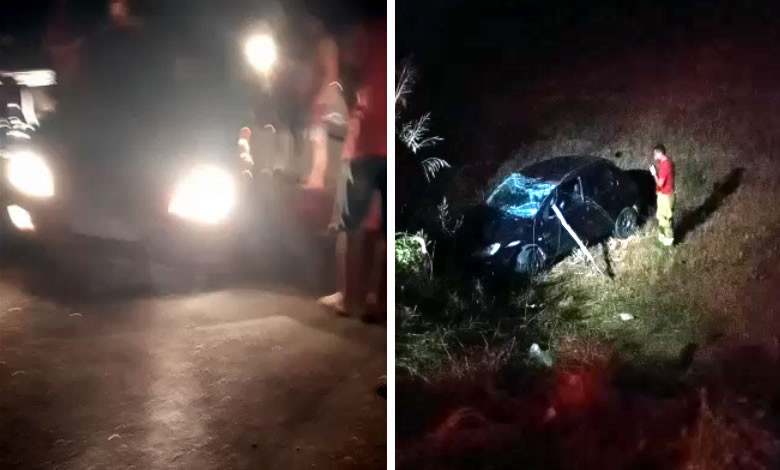 VÍDEOS: Após colisão, carro capota e deixa pessoas feridas no município de Sousa