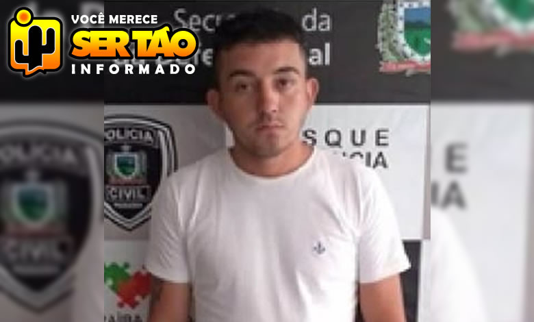 Jovem acusado de lesão corporal é preso por força de mandado de prisão na cidade de Sousa